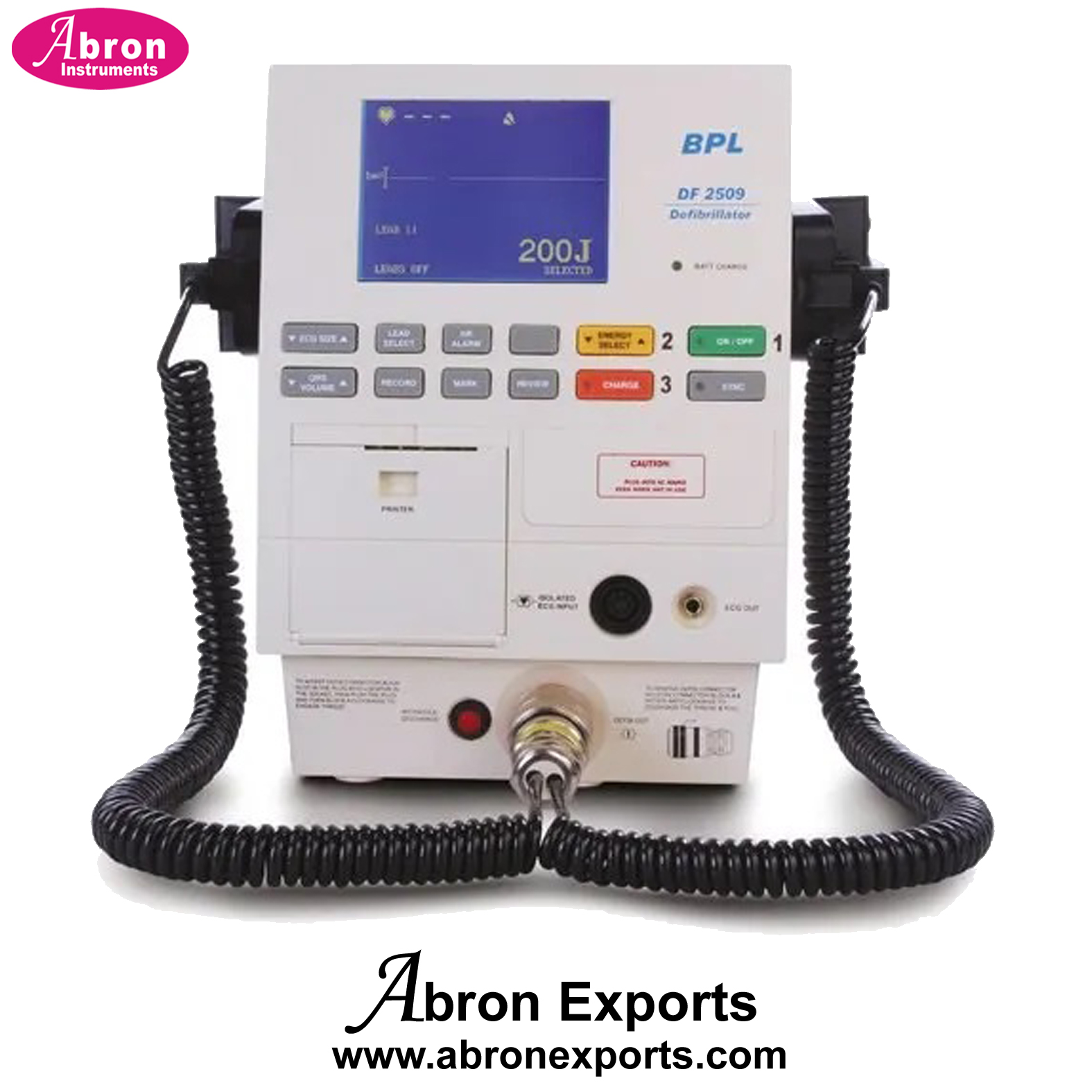 Defibrillator BPL Monophasic with AED and for ICU Cardiac Hospital Medical Nursing Home Abron ABM-2511BP 